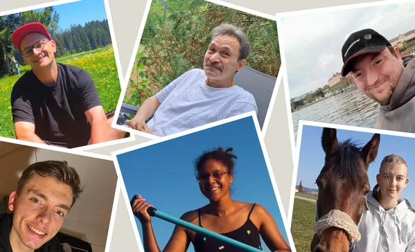 Eine Collage mit Portraitfotos.