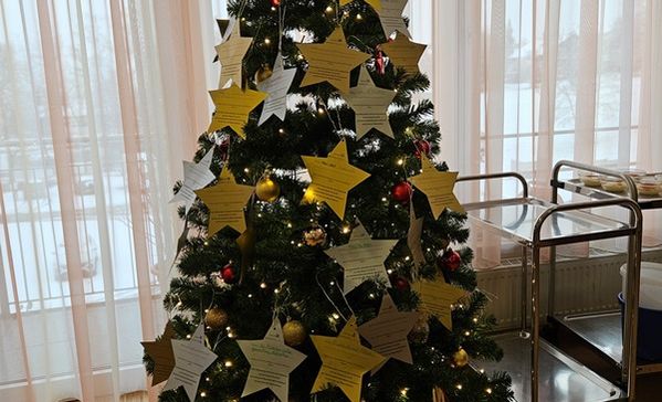 Wunschbaum im Haus der Pflege Martinus Das Bild zeigt den Wunschbaum