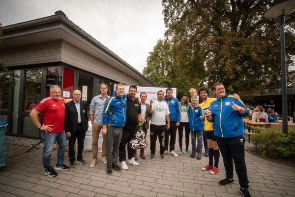Sieger Gruppenfoto der Fußballmannschaft