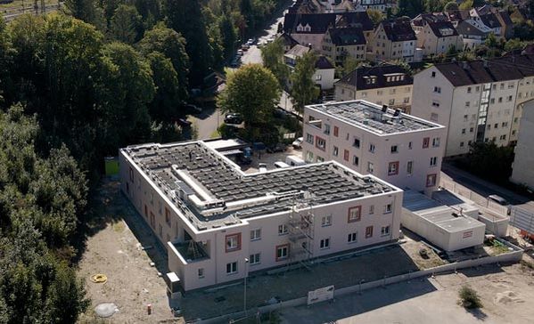Bild des Wohnheims aus der Vogelperspektive