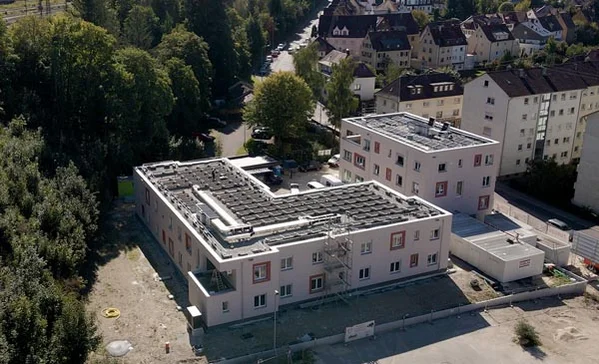 Bild des Wohnheims aus der Vogelperspektive