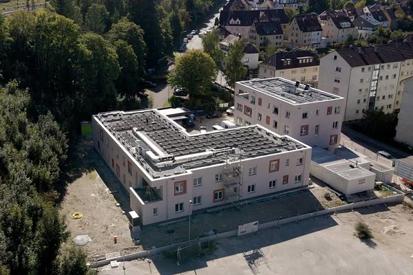 Bild des Wohnheims aus der Vogelperspektive
