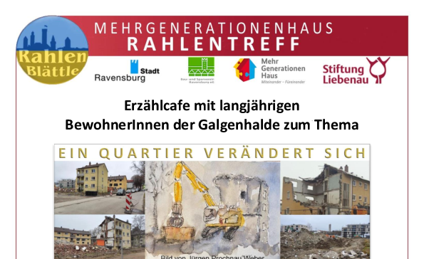 Rahlenblättle Sonderausgabe Erzählkaffee Galgenhalde früher - Galgenhalde heute