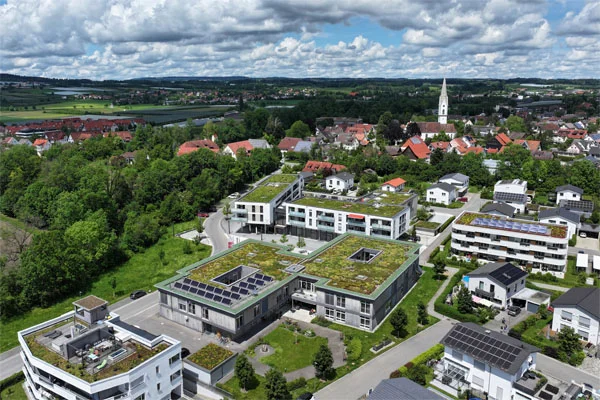 Panoramaaufnahme des Quartiers.