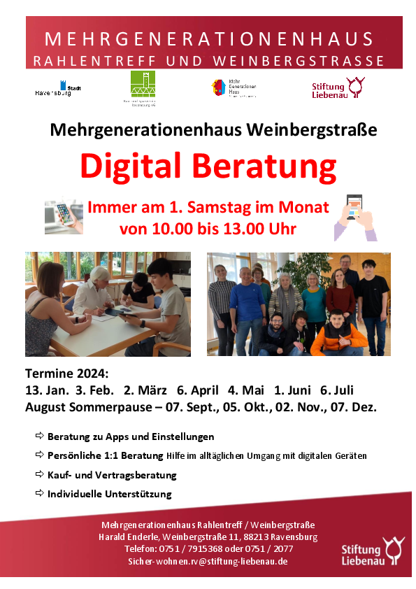 Digitalberatung! Termine 2024