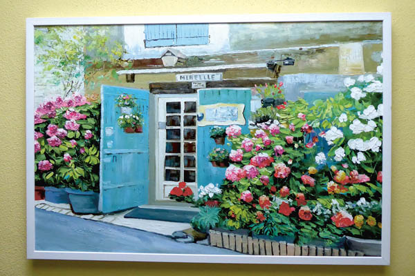 Gemälde Ein Ölgemälde in einem Rahmen.