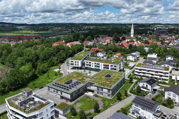 Panoramaaufnahme des Quartiers.