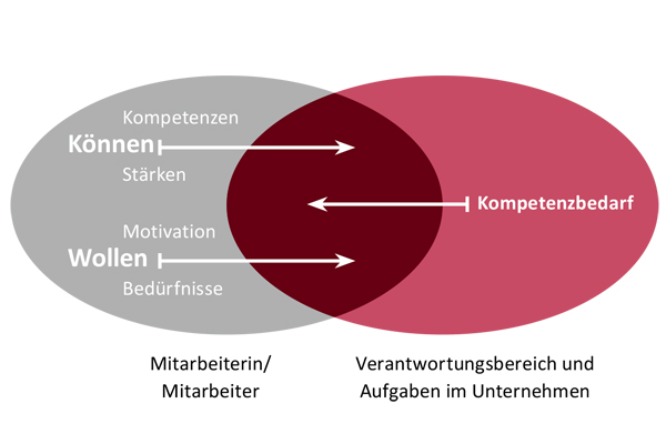 Schaubild zu Stärken von Mitarbeitenden 