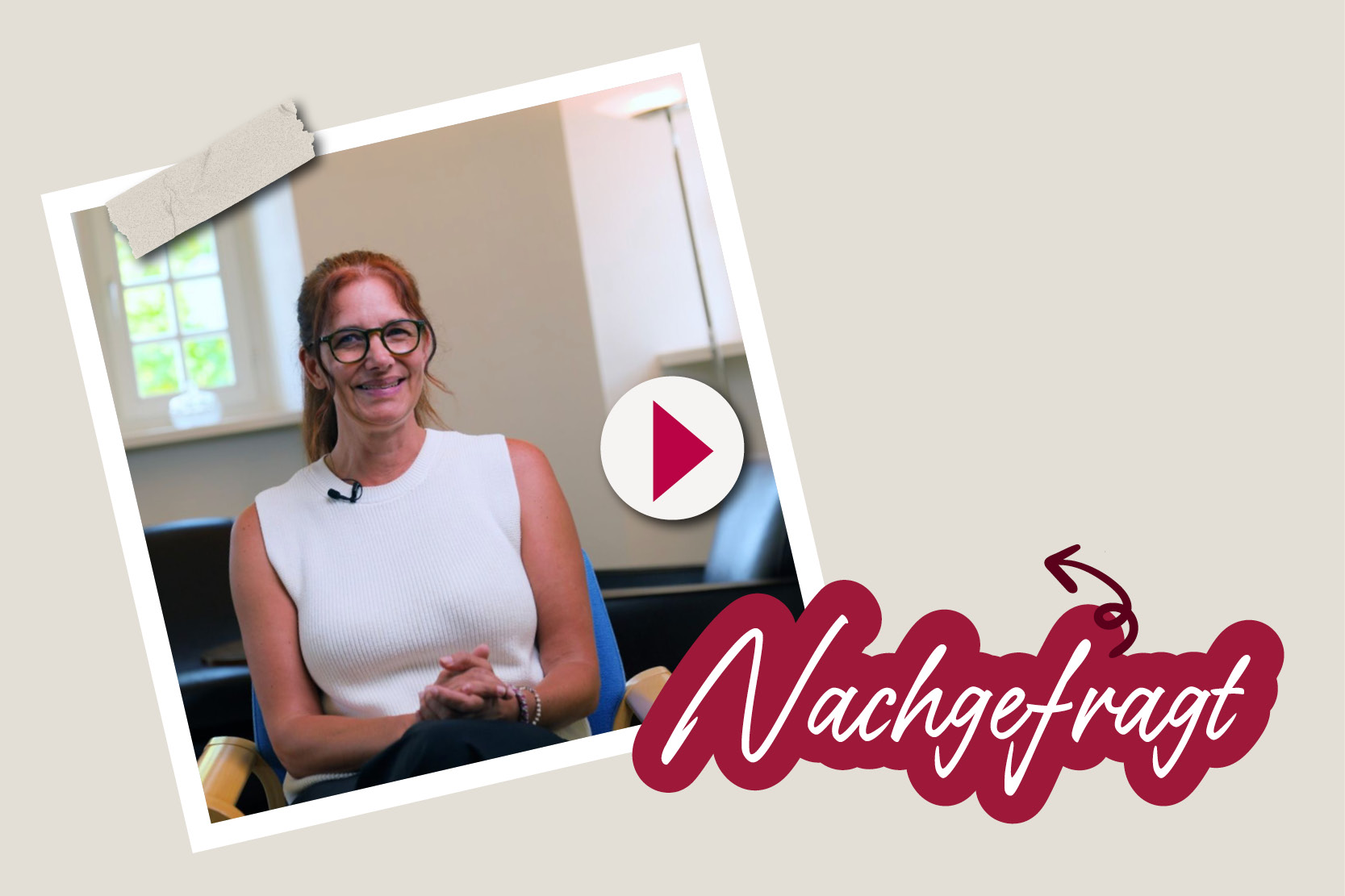 das bild zeigt eine junge frau auf einem stuhl zum thema nachgefragt: elearning